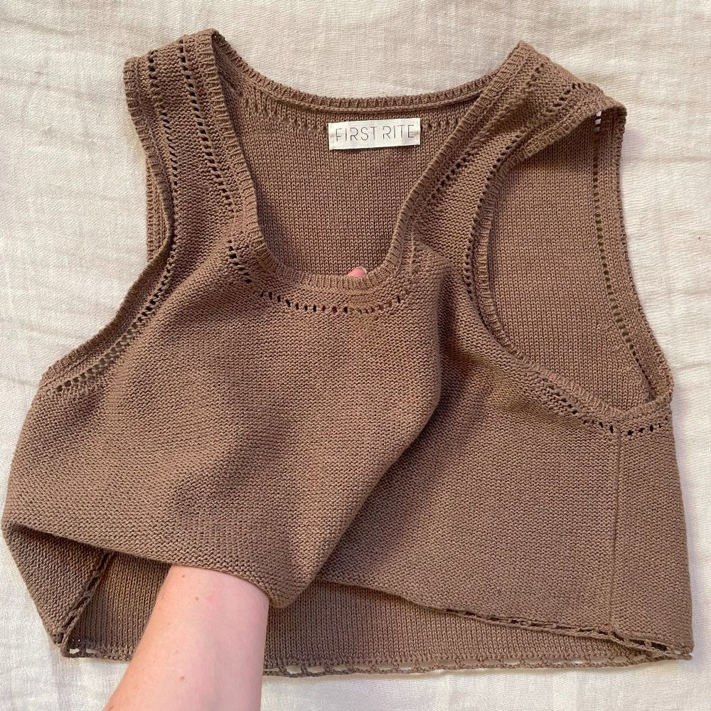 First Rite Sweater Tank in Cocoa